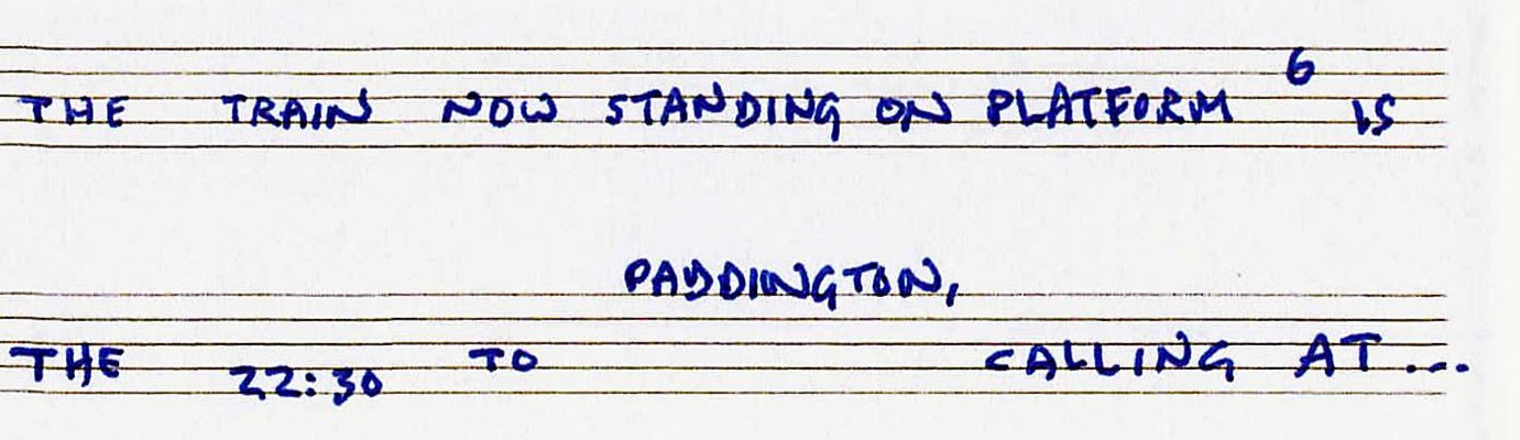 Automated announcement, by Terry Freedman Automated announcement, by Terry Freedman