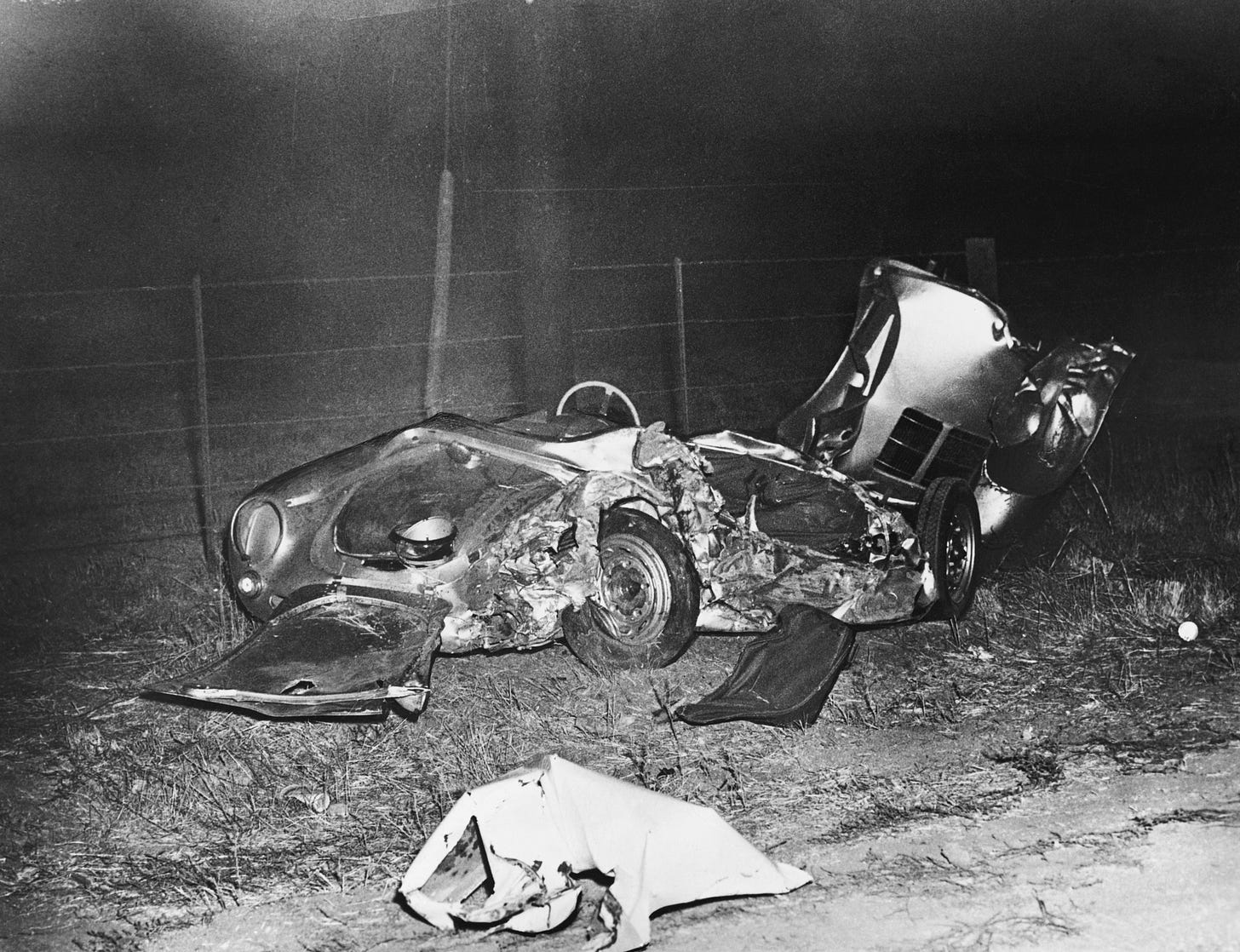 James Dean's wrecked Porsche.