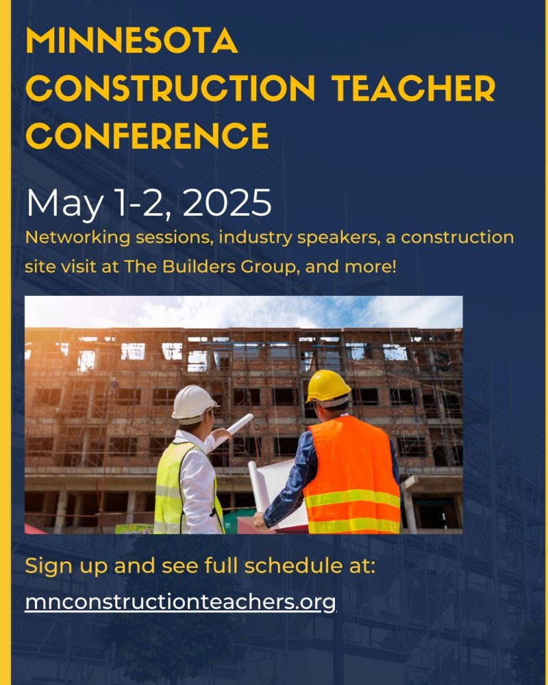 Minnesota Construction Teacher Conference- May 1-2