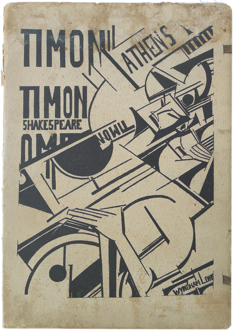 Abstract play poster in Vorticist style