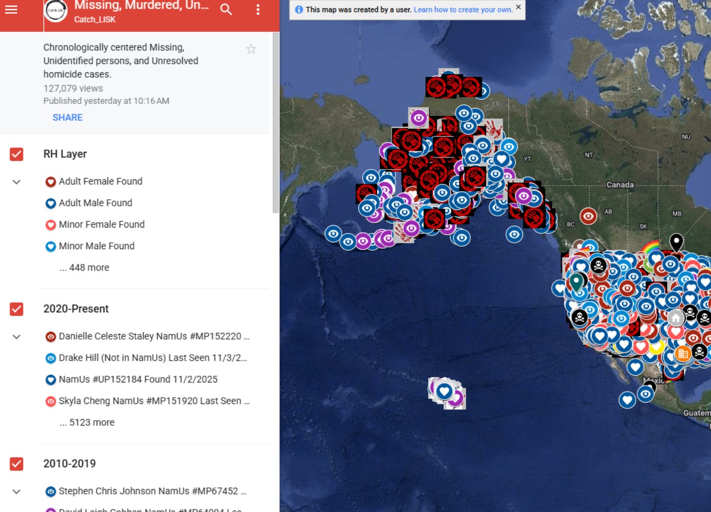 True Crime Map Mapping the Unsolved Cases - True Crime Times Substack