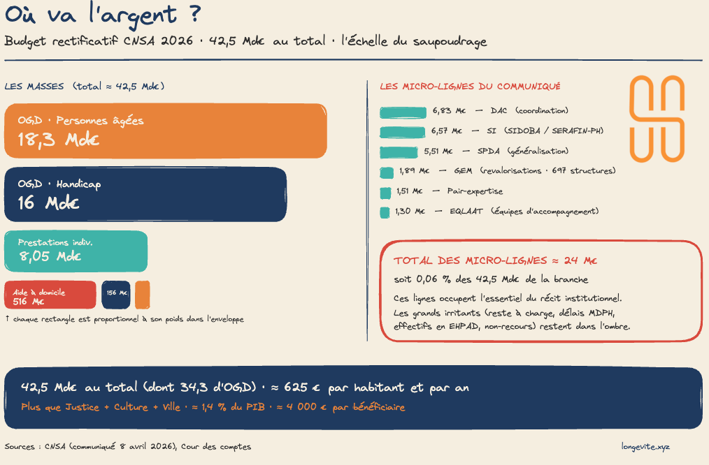 Ventilation du budget CNSA 2026