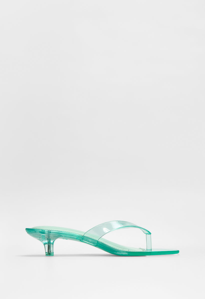 Ariella Thong Heeled Sandal | JustFab Ariella Thong Heeled Sandal | JustFab