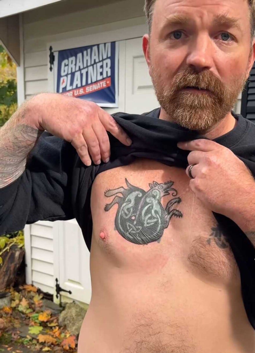 Maine Senate candidate Platner says tattoo recognized as Nazi symbol has been covered | Maine Public Maine Senate candidate Platner says tattoo recognized as Nazi symbol has been covered | Maine Public