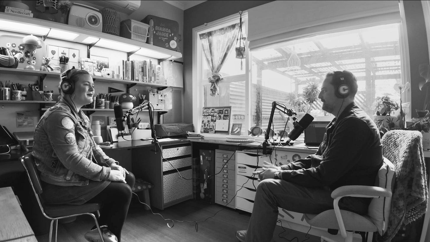 A ConnectCurateCreate video podcast recording A ConnectCurateCreate video podcast recording