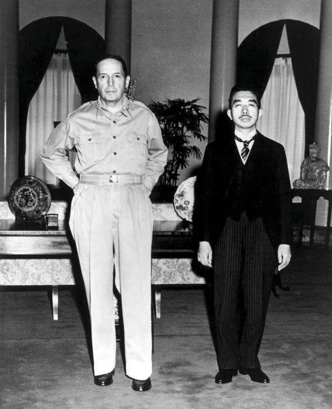 Image result for macarthur and hirohito Image result for macarthur and hirohito