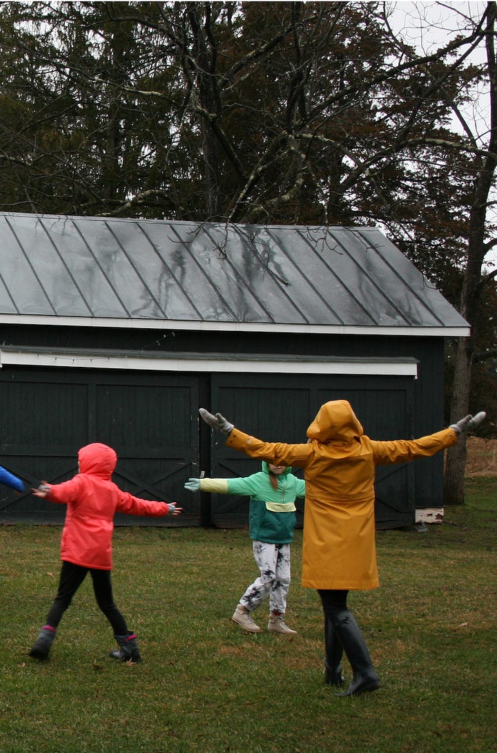 Dancing outside