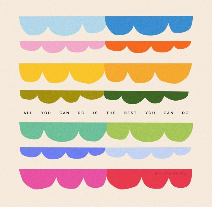 This may contain: a poster with different colored waves and the words all you can do is the best you can do