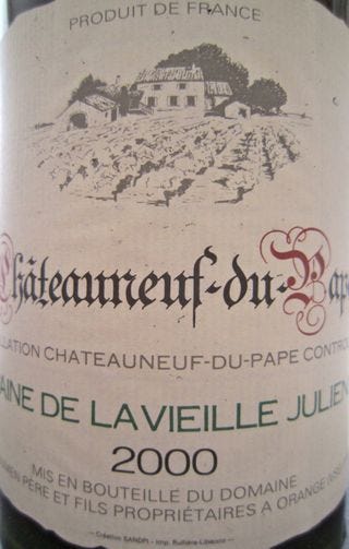 A - Dom de la Viellie Julienne label CU A - Dom de la Viellie Julienne label CU