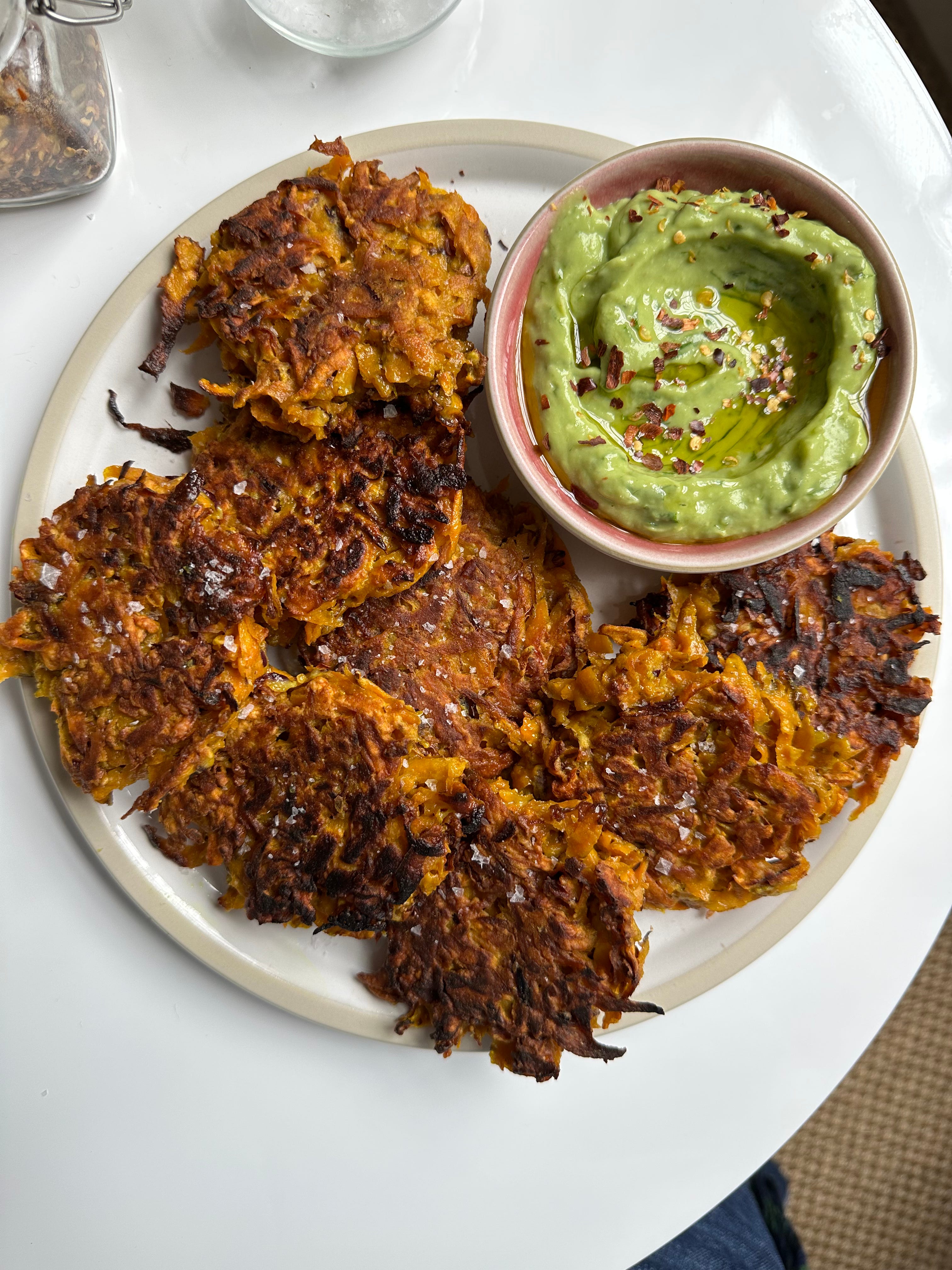 Sweet potato fritters - by Melissa Hemsley feelgood food