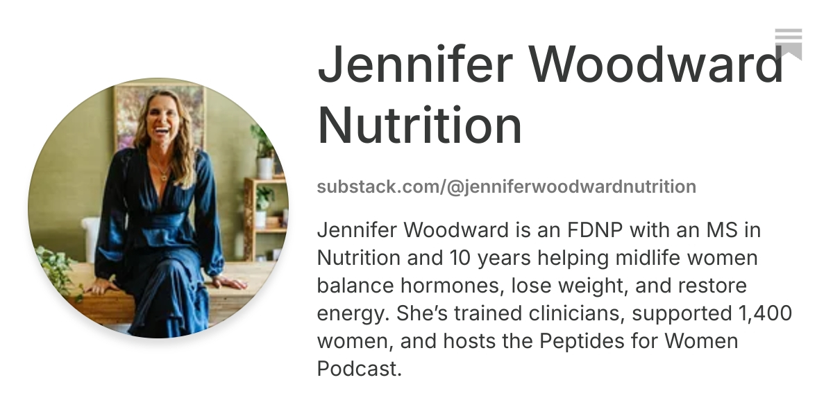 Peptides with Jennifer | Substack