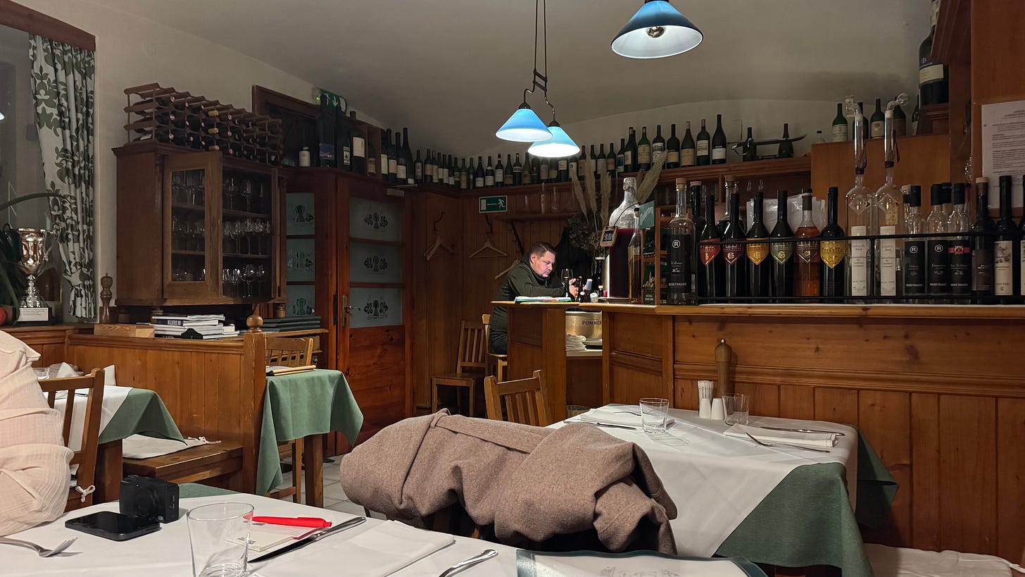 The interior of a local restaurant in Vienna.
