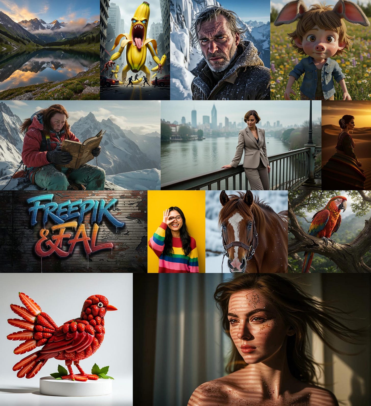 F Lite generated images mosaic