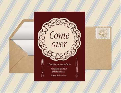 Three digital invitations for friendsgiving and fall gatherings