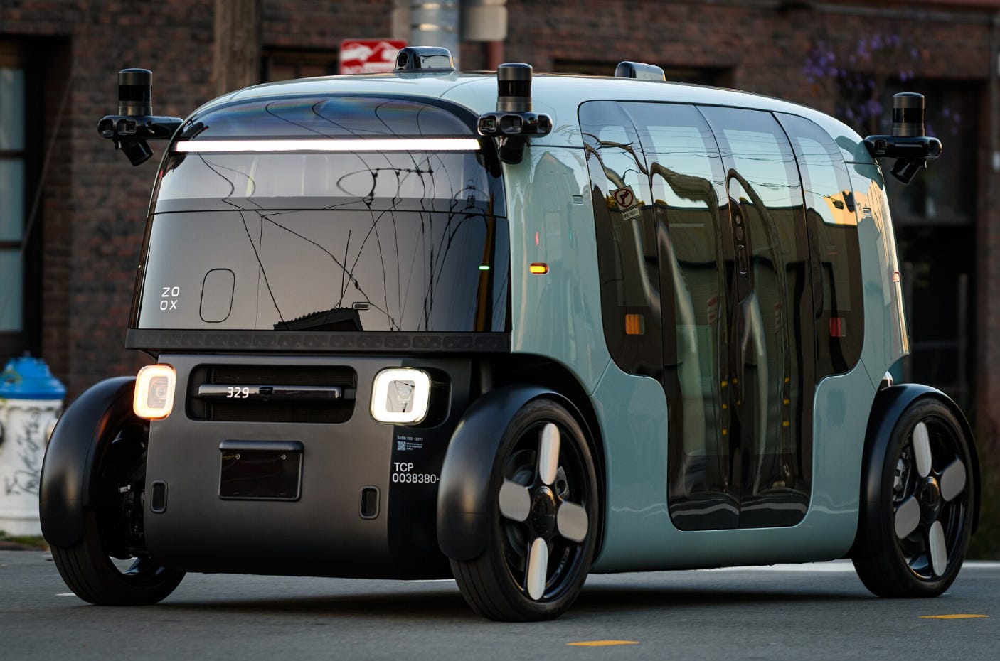 An electric Zoox Robotaxi in San Francisco in 2025. An electric Zoox Robotaxi in San Francisco in 2025.