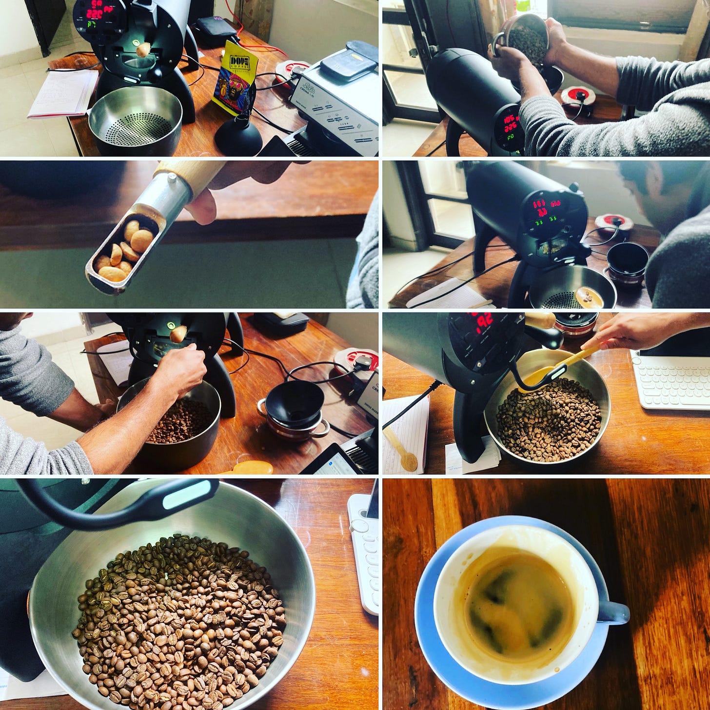 Roasting coffee with Bullet Aillio roaster