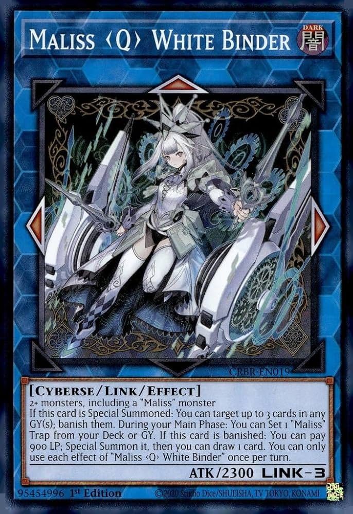 Maliss Q White Binder - CRBR-EN019 - Super Rare - 1st Edition