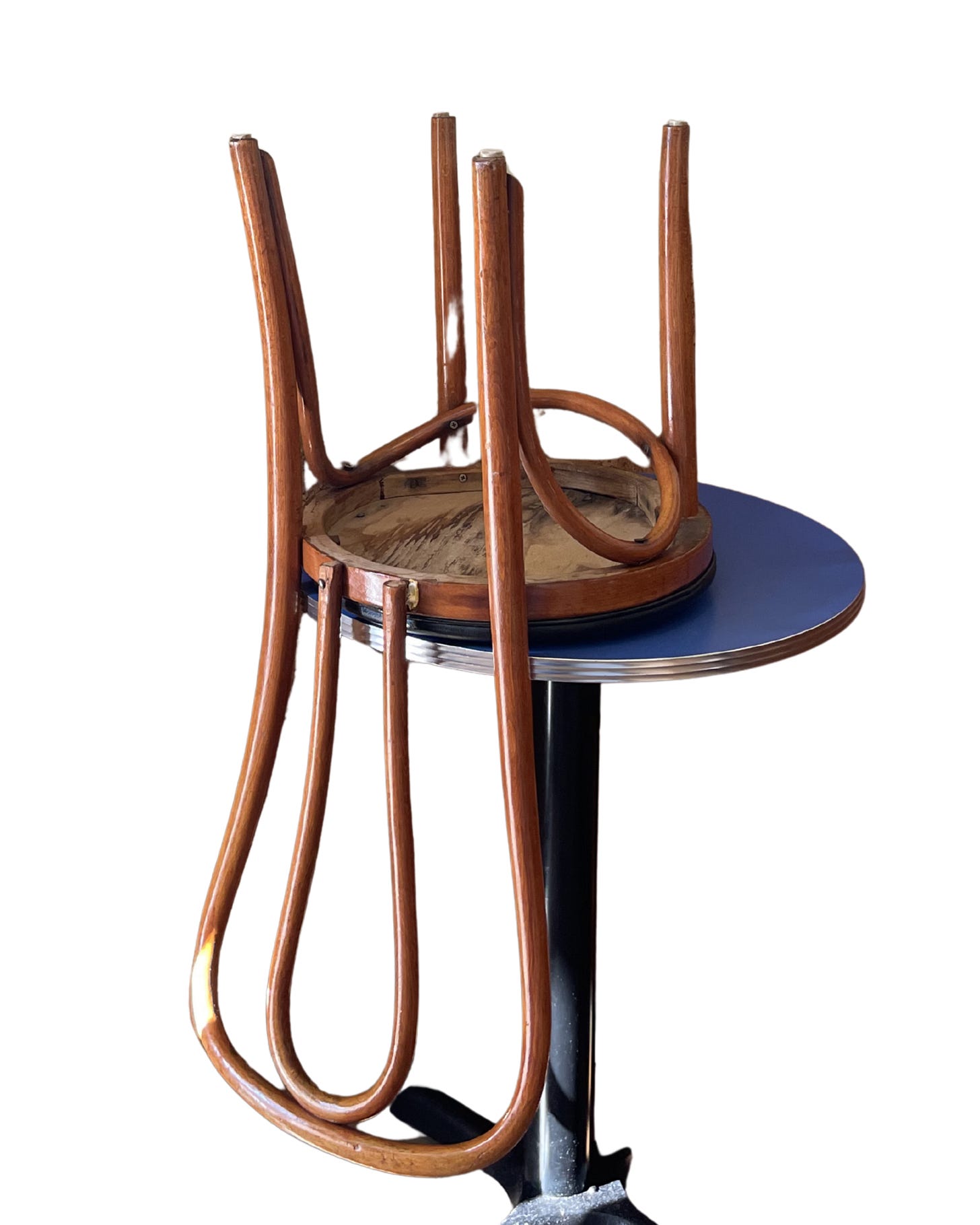 The Vienna chair, upside down