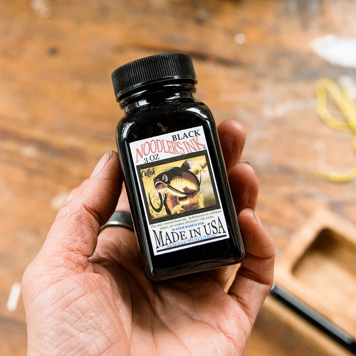 Handmade Wood Ink Caddy