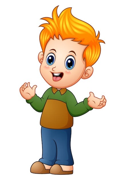Cute little boy cartoon