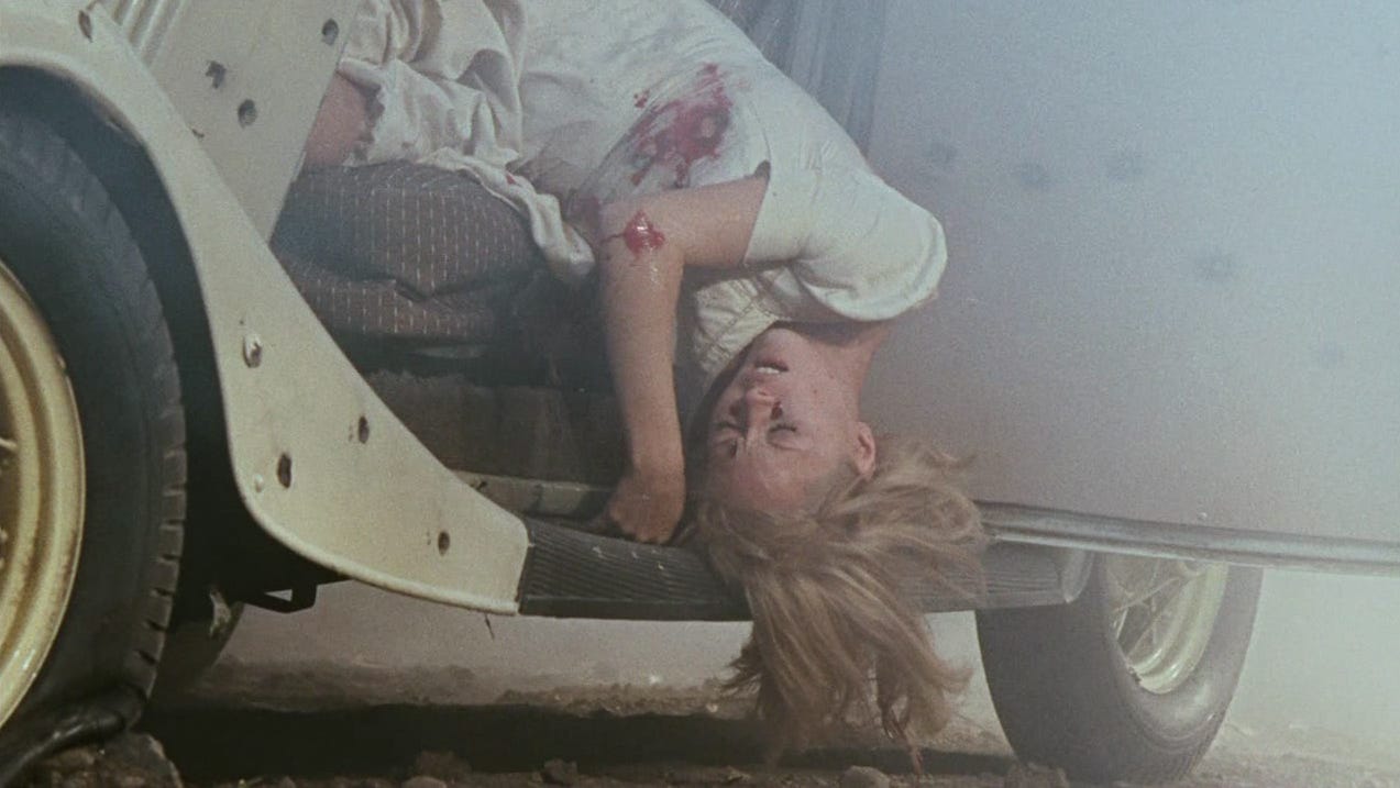 Faye Dunaway in Bonnie and Clyde, directed by Arthur Penn, end, death –  montaigbakhtinian