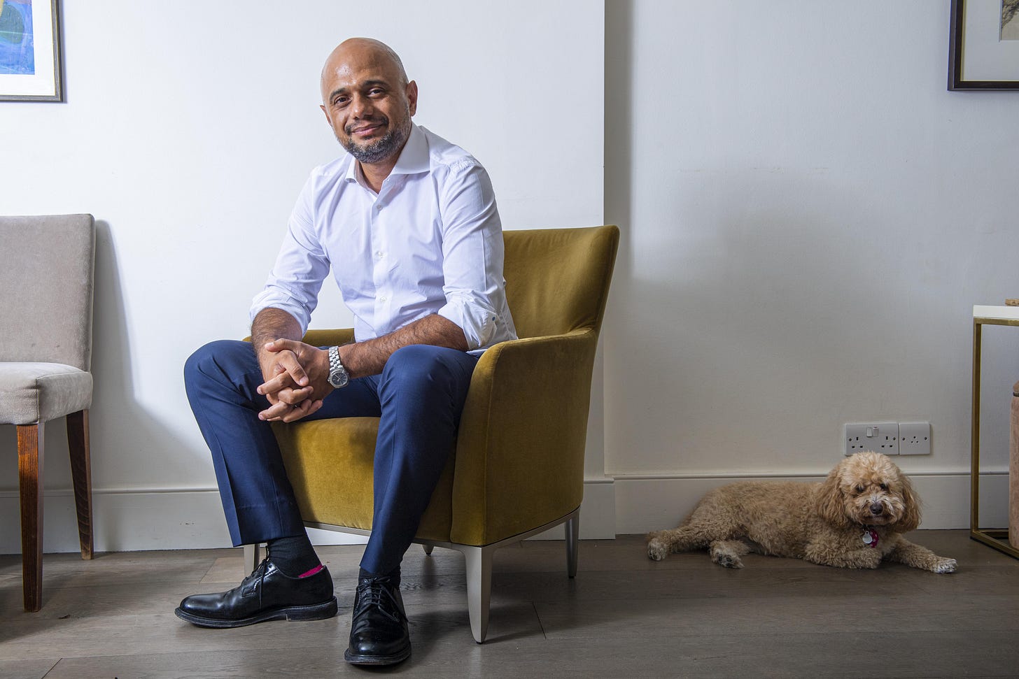Out of the cabinet, bearded Javid is winning by a whisker