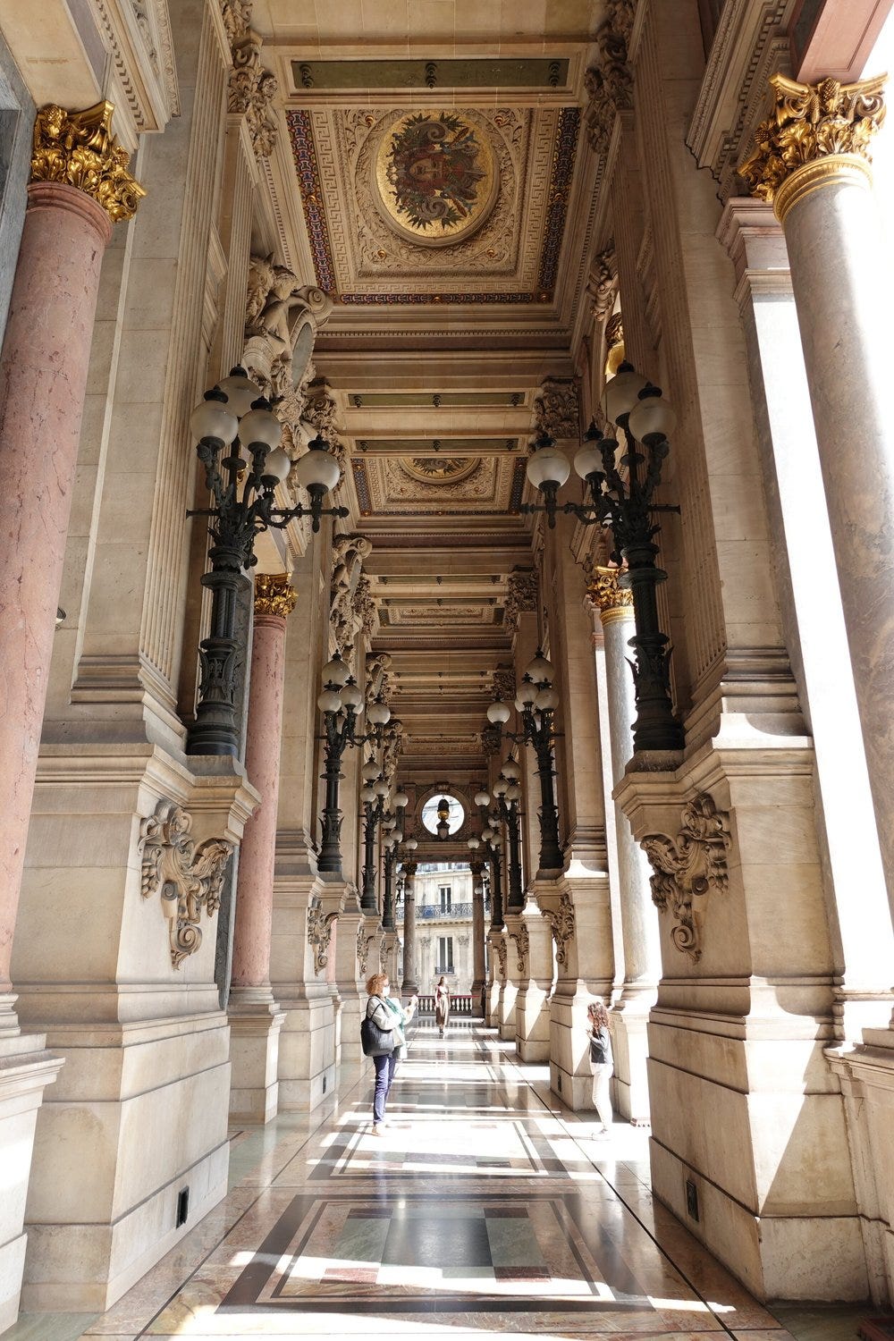 Exterior hallway of Palais Garnier, Paris Exterior hallway of Palais Garnier, Paris