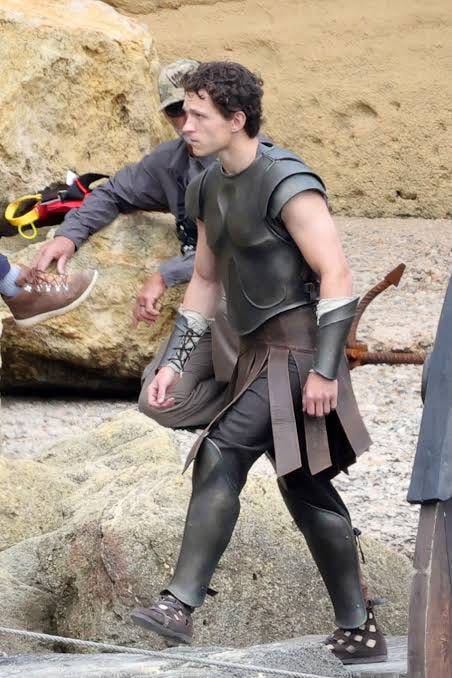 Tom Holland as Telemachus on the set of Christopher Nolan's 'The Odyssey' : r/TomHolland