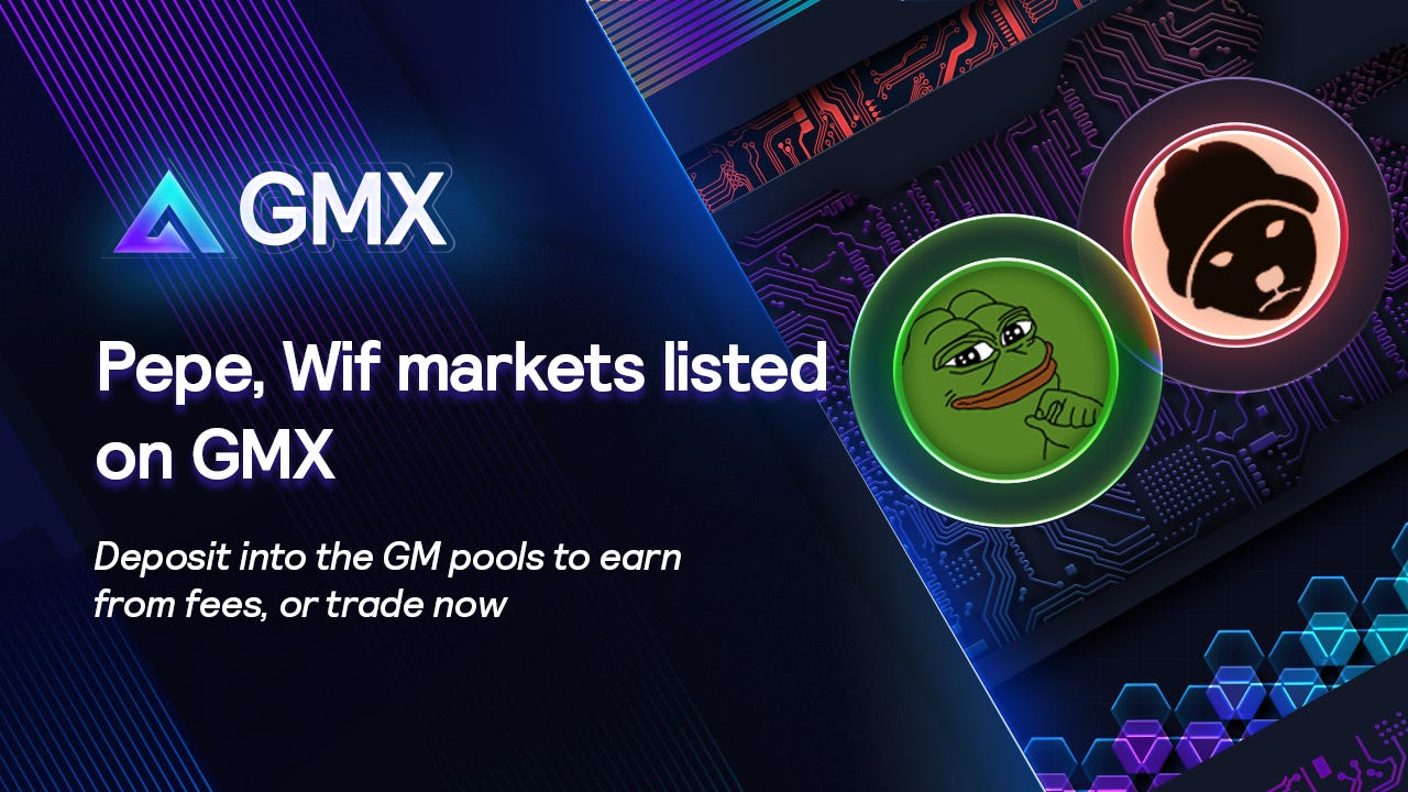 GMX announces the launch of PEPE and WIF markets on Arbitrum