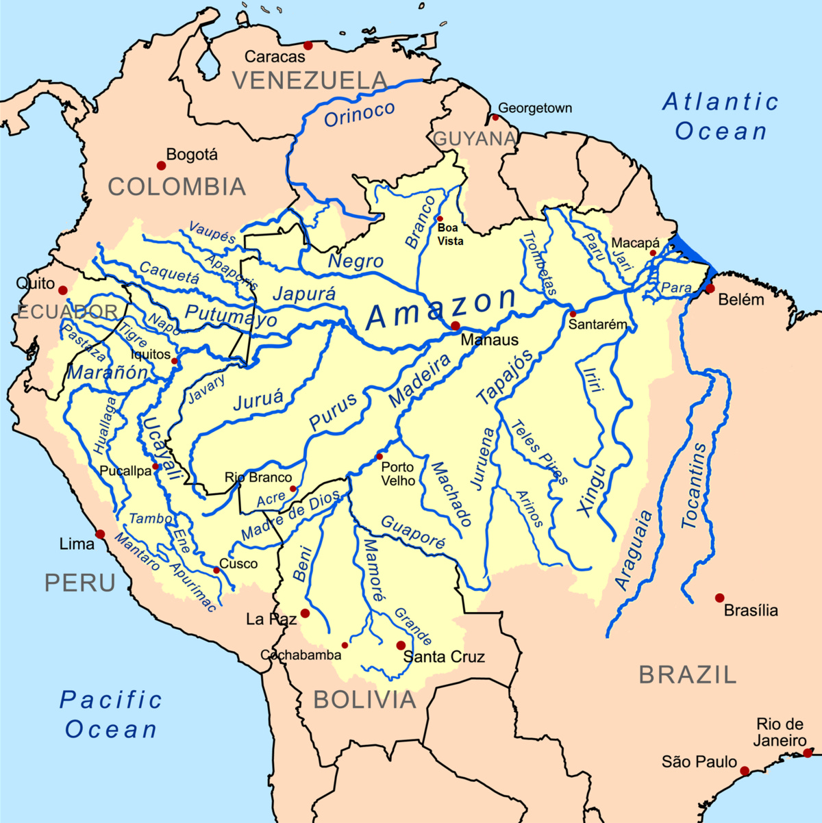 Amazon basin - Wikipedia