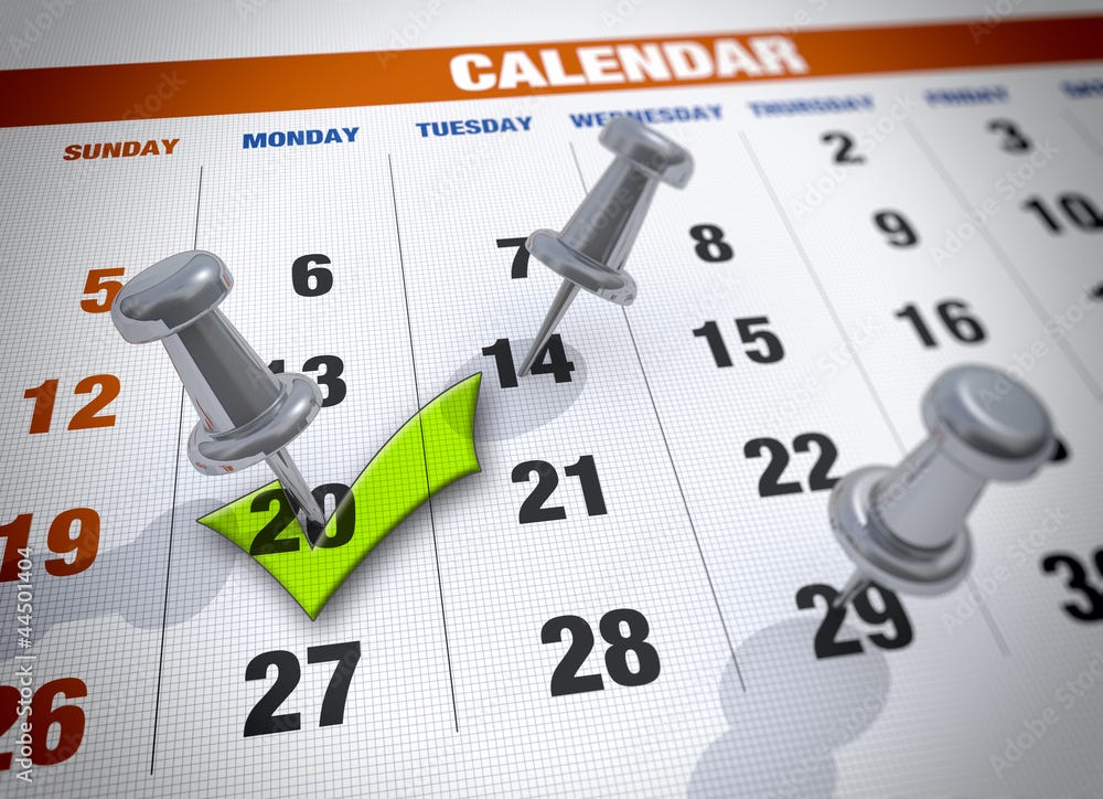 Calendar with check mark Calendar with check mark