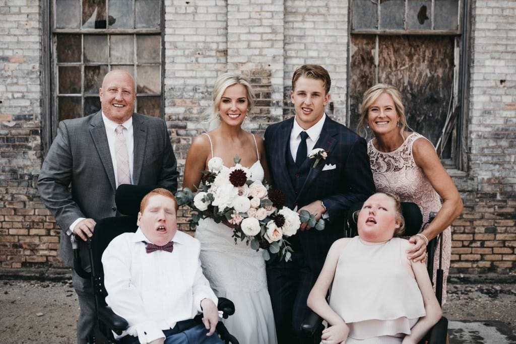 Islanders player Hudson Fasching and his family.

