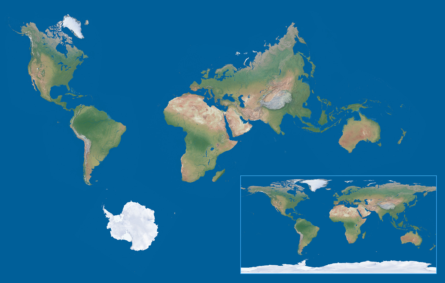 Infografía de las dimensiones reales de los países