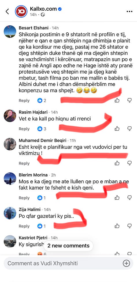1] Komentet në postimin e Kallxo.com