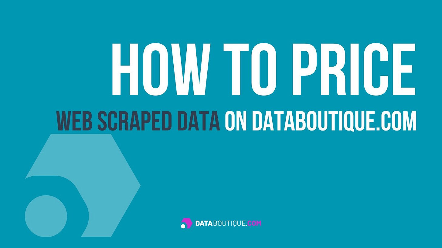 How to price web scraped data