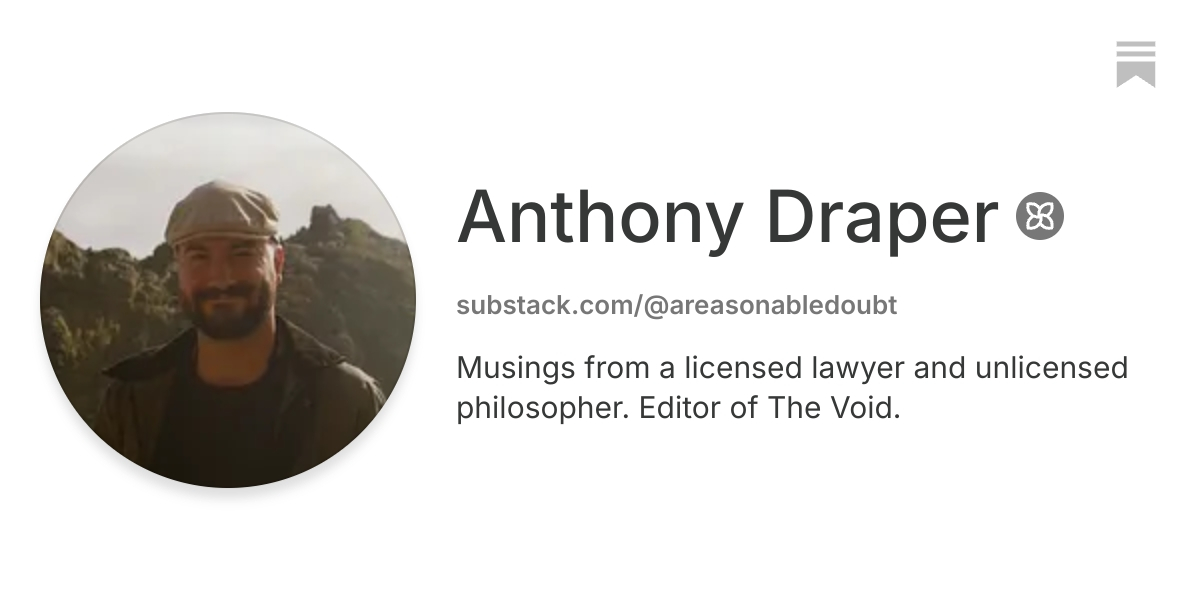 Anthony Draper | Substack