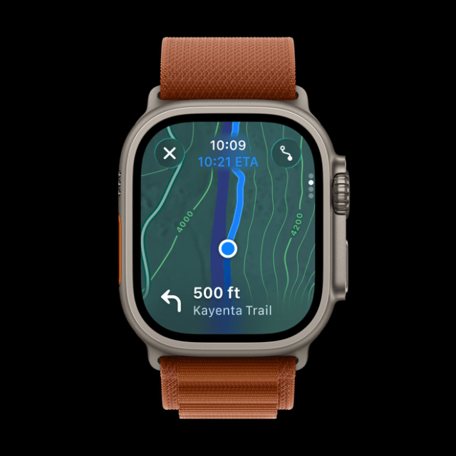 The display on Apple Watch Ultra 3 incorporates Apple’s most advanced display technology with LTPO3 and wide-angle OLEDs, making it the largest screen of any Apple Watch ever.