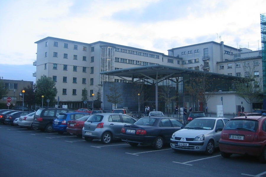 Are last rites unavailable after 9pm at an Irish hospital?