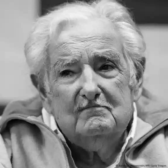 José Mujica in a black and white photo José Mujica in a black and white photo