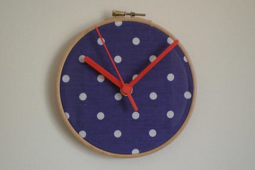 Polka Dot Fabric Clock Tutorial Polka Dot Fabric Clock Tutorial