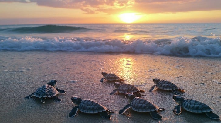 Free Turtles at Sunrise Photo - Turtles, Sunrise, Beach | Download at  StockCake
