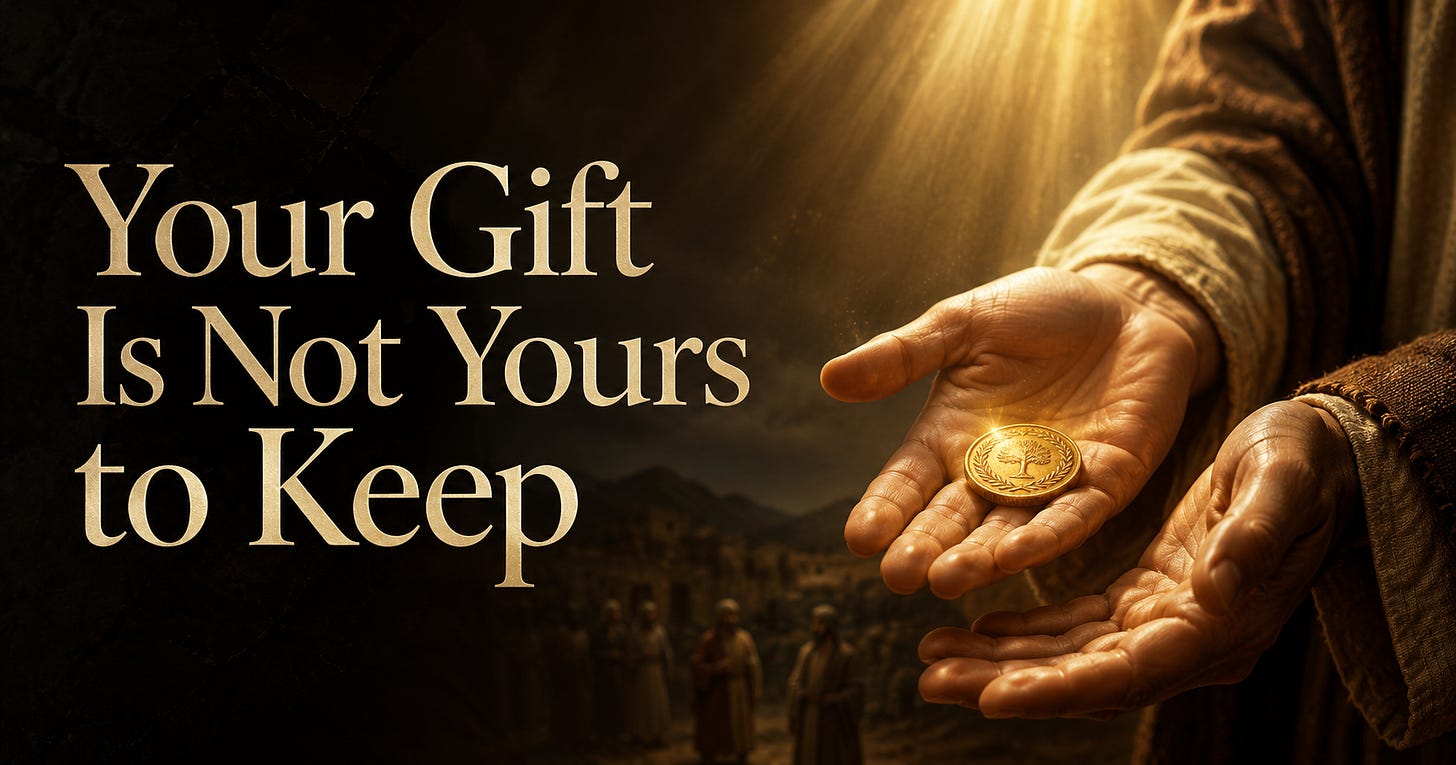 Your gift is not yours to keep
