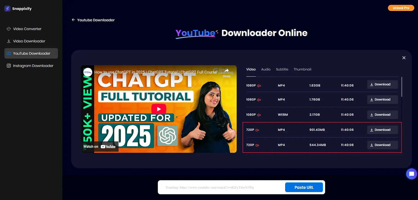 Download Videos in 720P