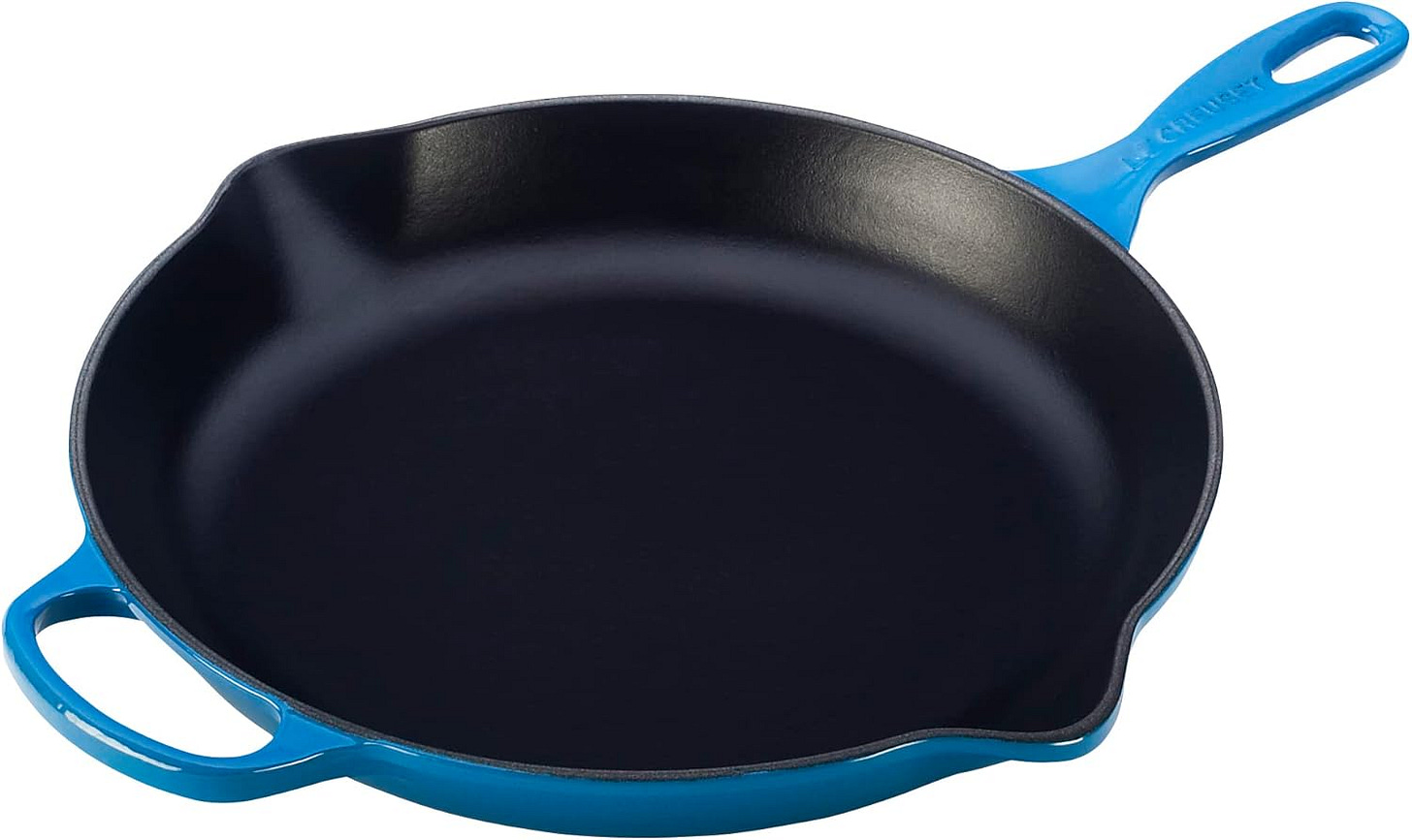 Le Creuset cast iron pan