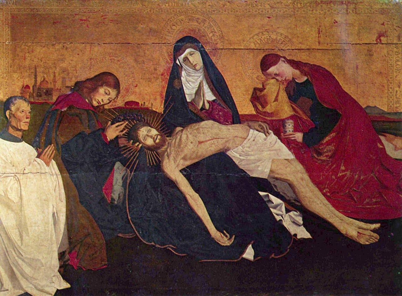Enguerrand Quarton, The Avignon Pieta, about 1455 Enguerrand Quarton, The Avignon Pieta, about 1455