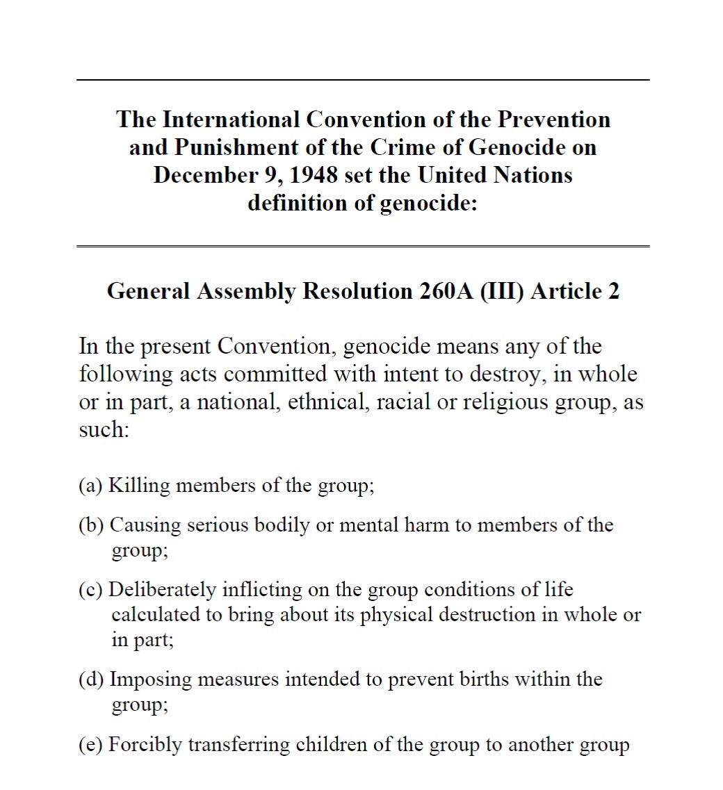 Genocide - UN Definition
