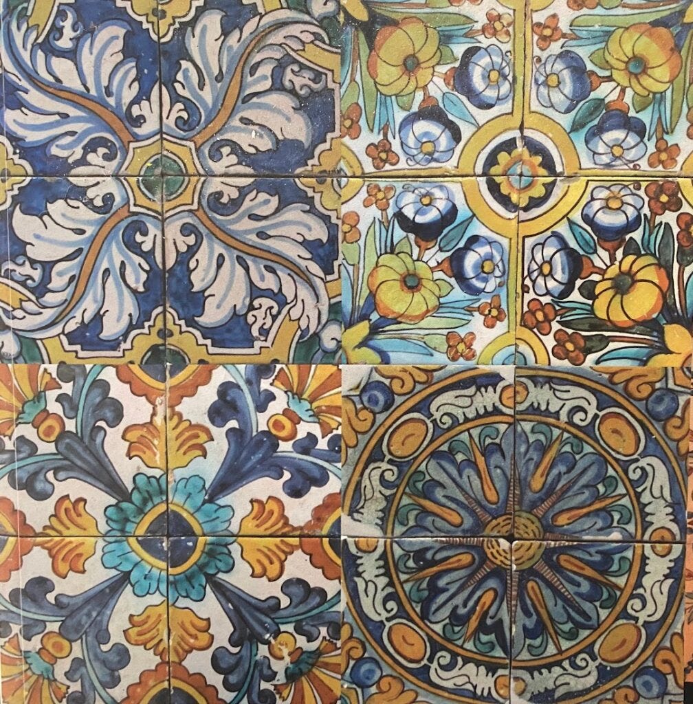 pattern of mosaic tiles