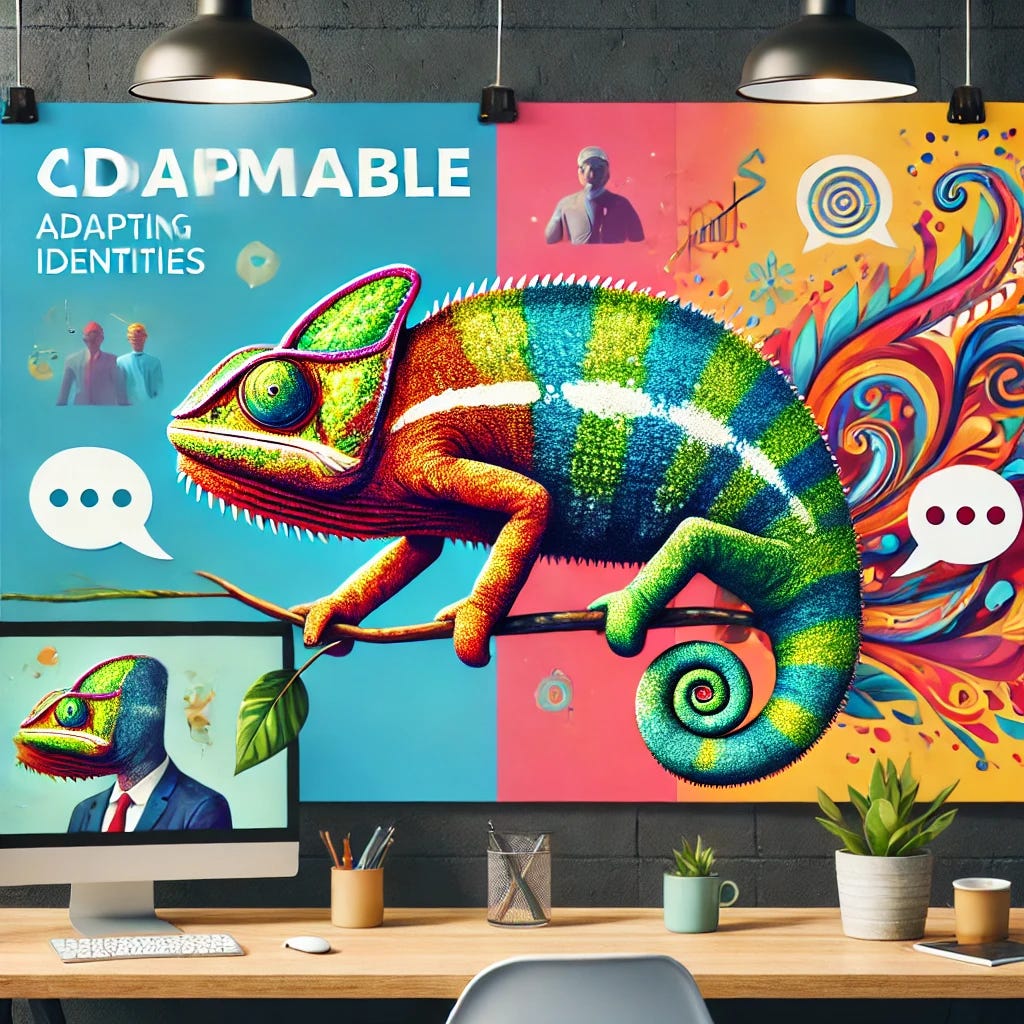 a chameleon on the desk