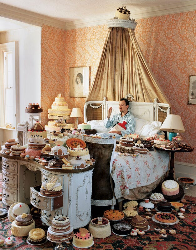 Tim Walker, ‘Self-portrait With 80 Cakes. Eglingham Hall, Nothumberland’, 2008, Photography, Archival pigment print, Michael Hoppen Gallery