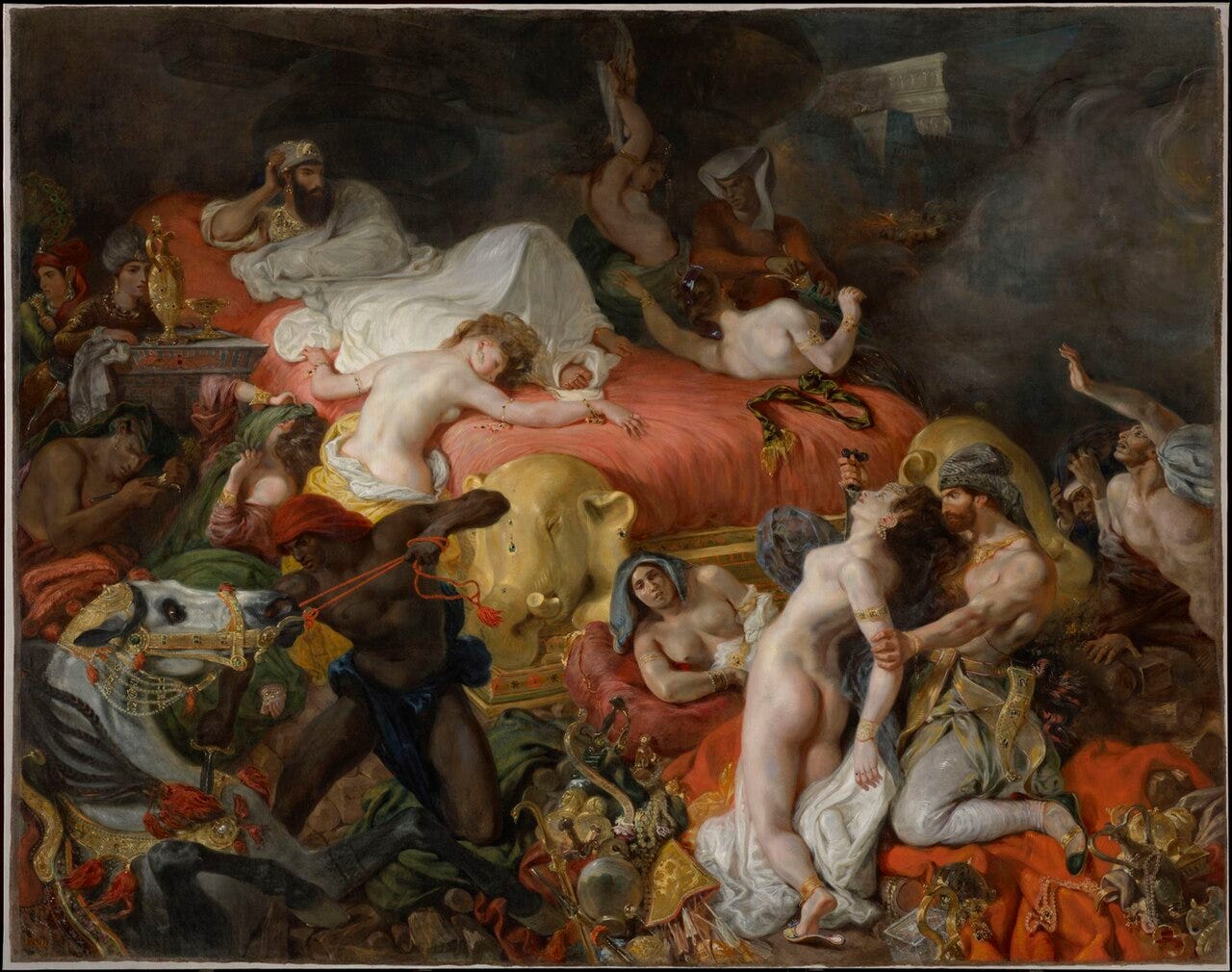 Eugene Delacroix, The Death of Sardanapalus, 1827 Eugene Delacroix, The Death of Sardanapalus, 1827